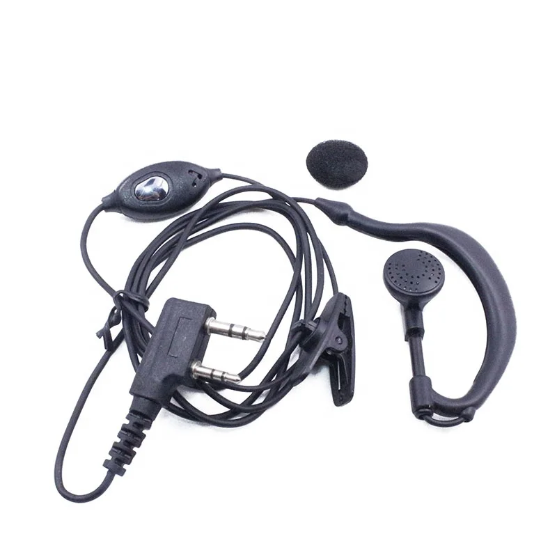 MEXCO 2 Pin Mic Headset Earpiece Ear Hook Earphone Walkie Talkie Earphone Radio Headset for Baofeng Radio UV 5R 888s 