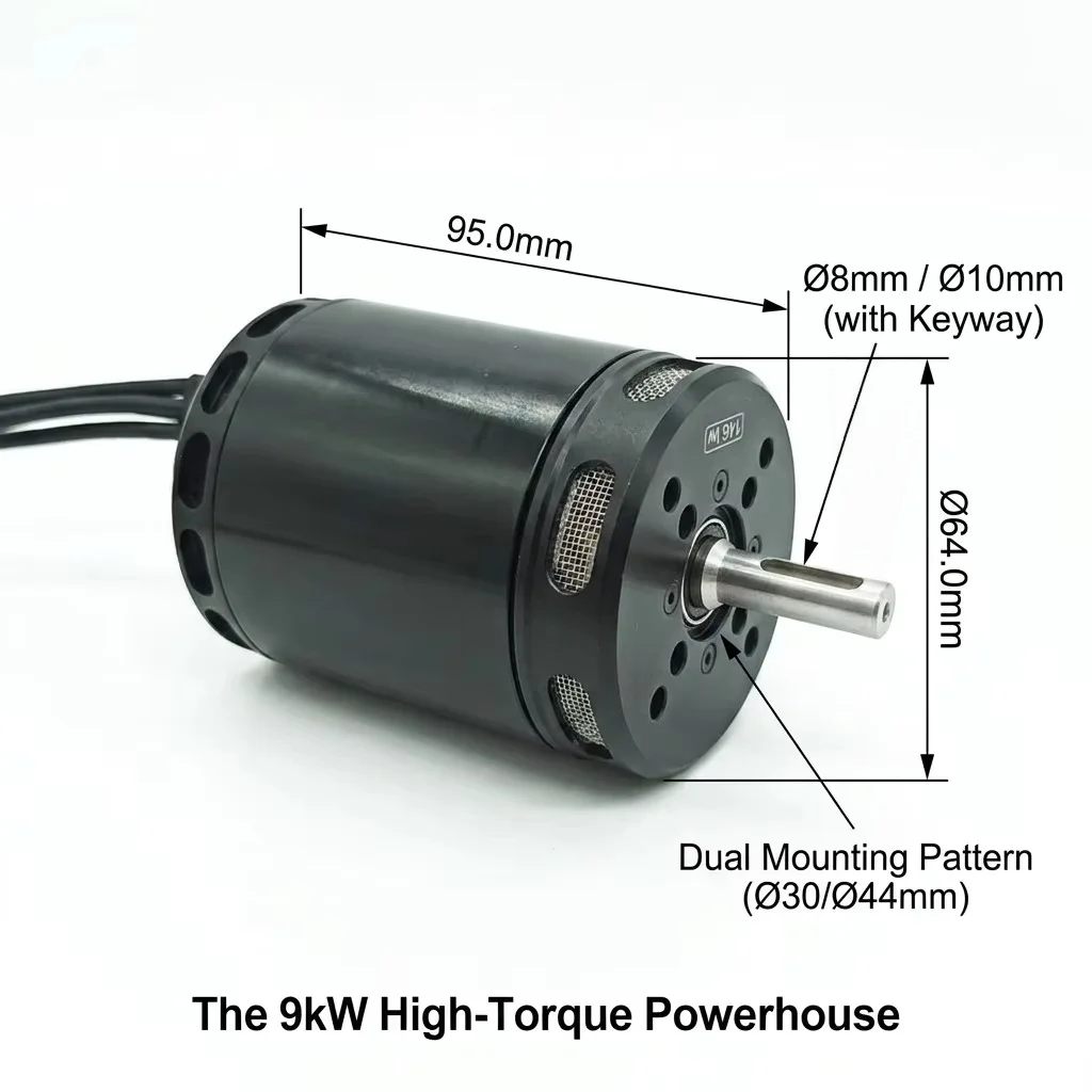 2024 6395 Brushless DC Motor 5000W-7000W for Skateboard DIY, 140KV