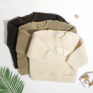 Wholesale Autumn Spring Kids Clothes Long Sleeve Crew Neck Soft Polyester Comfortable Children Sweatshirt