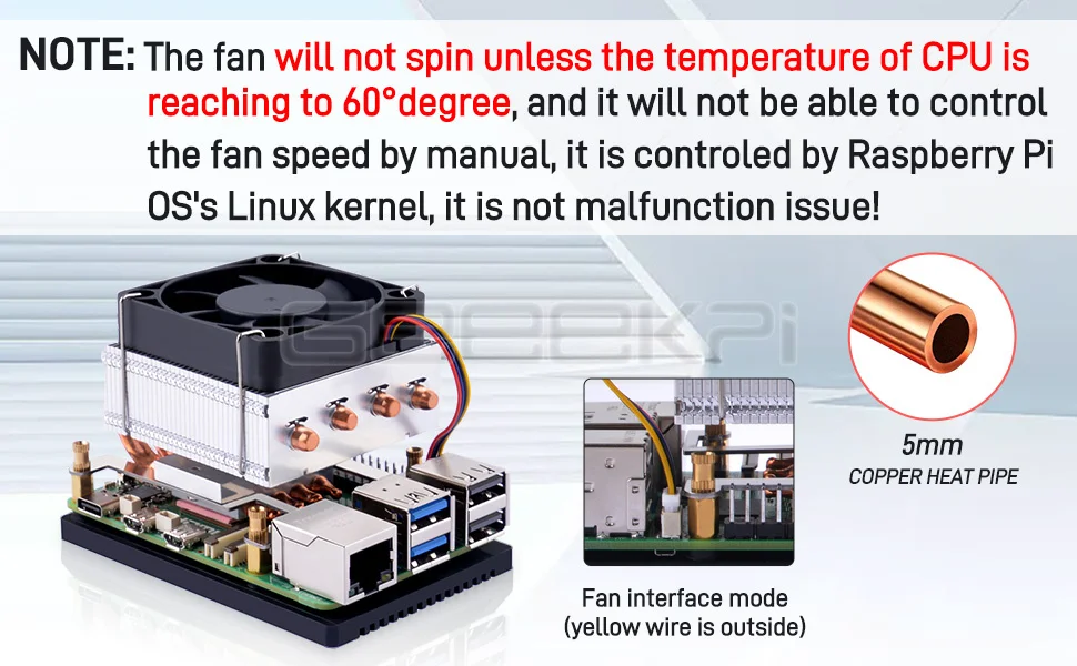 Geeekpi Low-profile Plus Cooler, CPU, G815 - detail 10