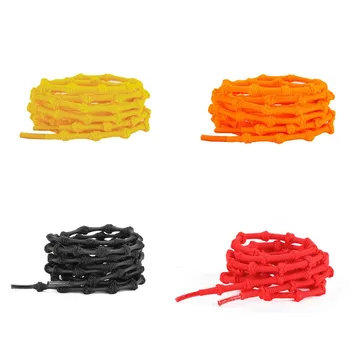 Yrunfeety Round No Tie Shoe Laces Bamboo Knot Elastic Shoelaces 75CM Lazy Elastic Shoe Lace for Kids Shoes 10 Colors