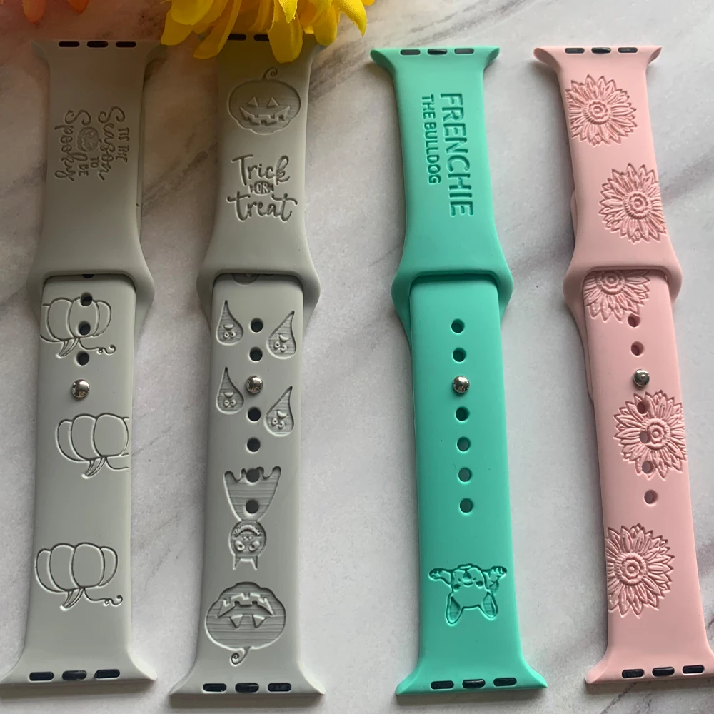 Boxer Watch Band Silicone Laser Engraved Apple Watch 