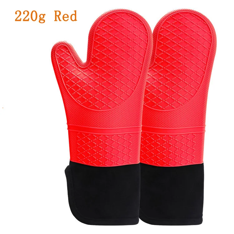USSE Heat Resistant Baking BBQ Cotton Kitchen Silicone Oven Mitts for Microwave details