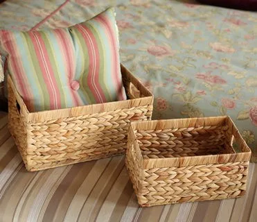 Water Hyacinth Baskets Seagrass Straw - junian home arts