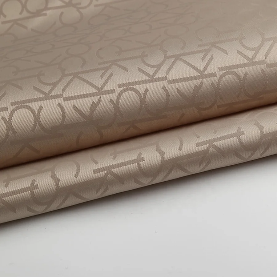 Жаккардовая ткань подкладка Пользовательский логотип для сумочки