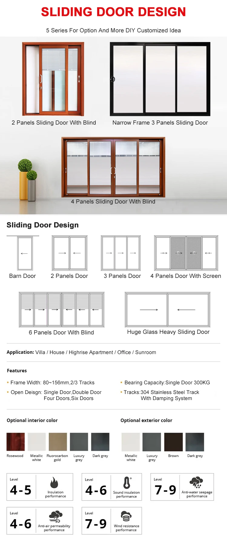 Sliding Doors Dubai Aluminium Design Slider Exterior Balcony Door