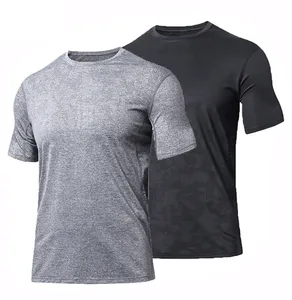 High Quality Blank Milk Silk Joggers Fitness Workout Training Wear Customized Cheap Sports T-shirt for Men