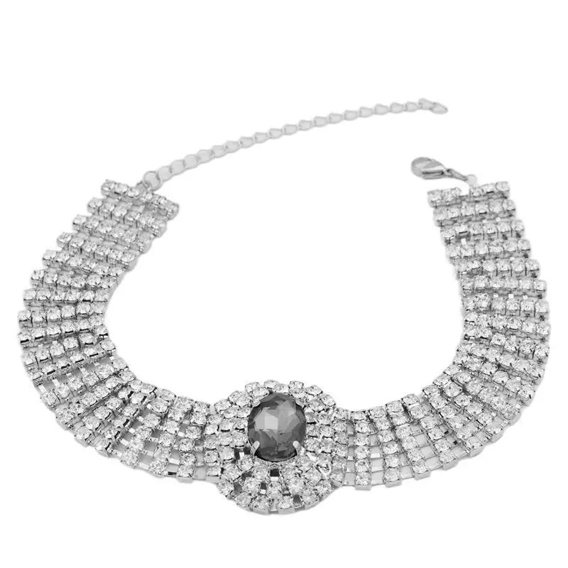 Elegant Multilayer Diamond Choker Necklace