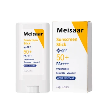 Meisaar Sunscreen Stick SPF50+ PA+++ UV protection Ceramide + Vitamin E WATER RESISTANT 15g OEM ODM
