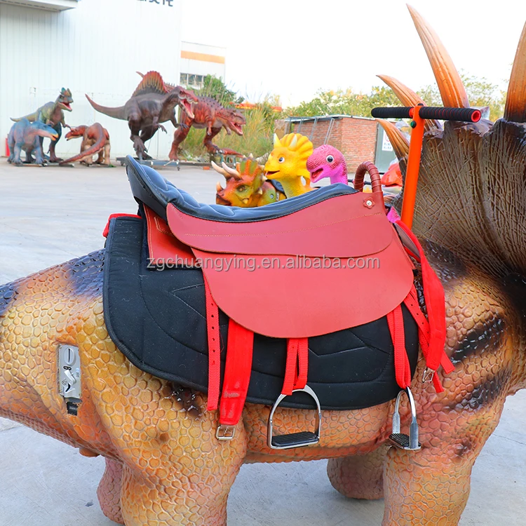 Customize Coin Operated Life Size Animatronic Robotic Mechanical Roaring Electric Ride on Dinosaur Supplier