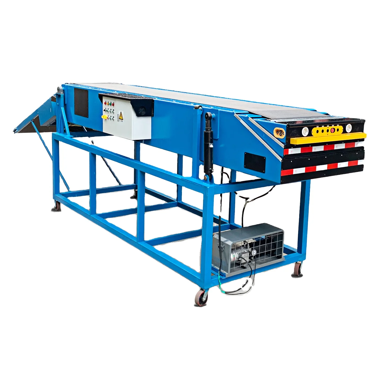 Customized Extendo Belt Telescopic Truck Loading Conveyor Hydraulic Telescopic Belt Conveyor for Warehouse