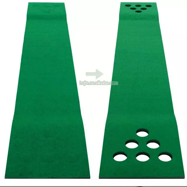 Low Price 12 Holes Putting Green Turf Golf Mat Driving Range Hitting