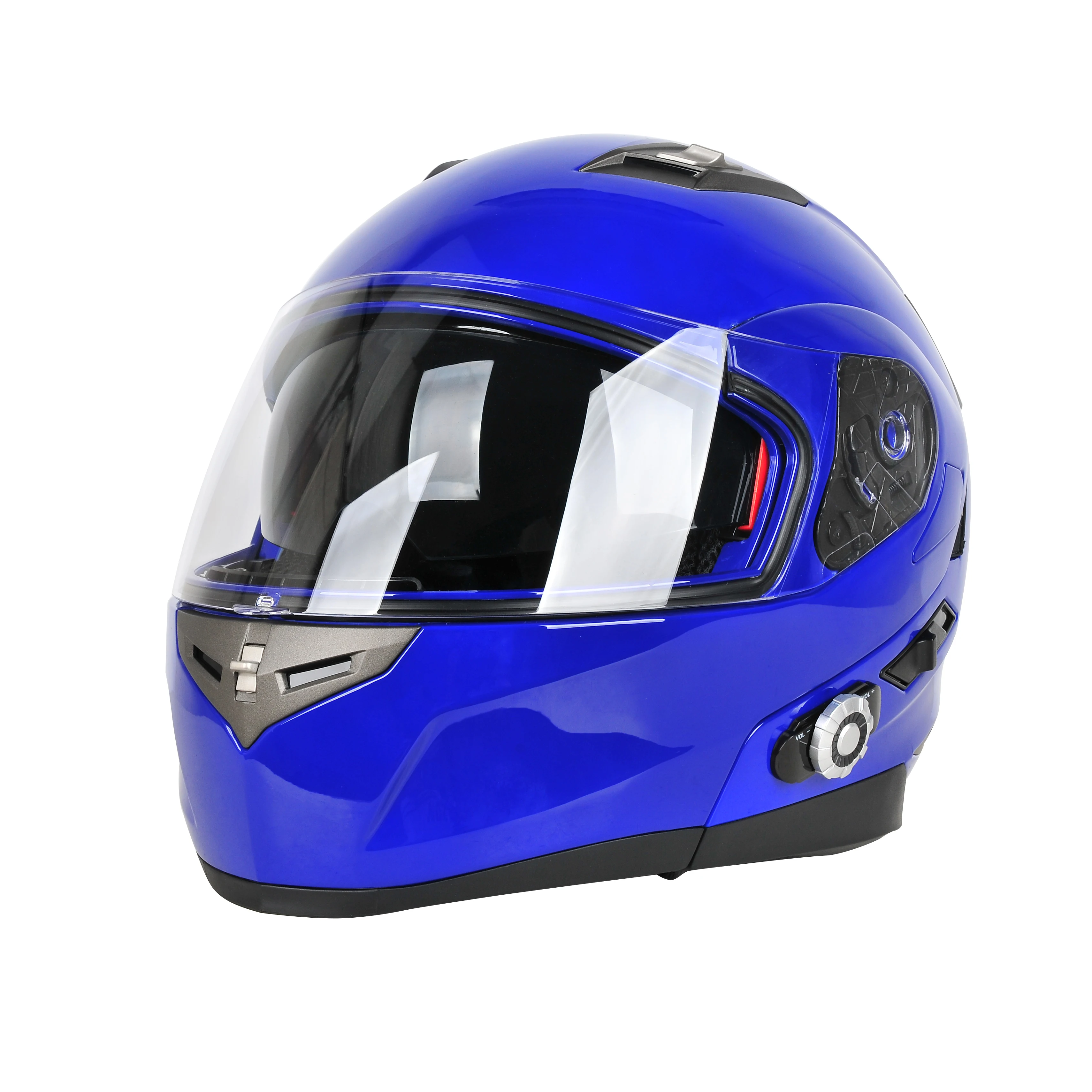 OBEST Interfono Bluetooth 5.4 Per Casco Moto, Comunicazione 2 Persone Fino A 500m, Cancellazione Rumore, IP56, Batteria 1000mAh, Luci RGB