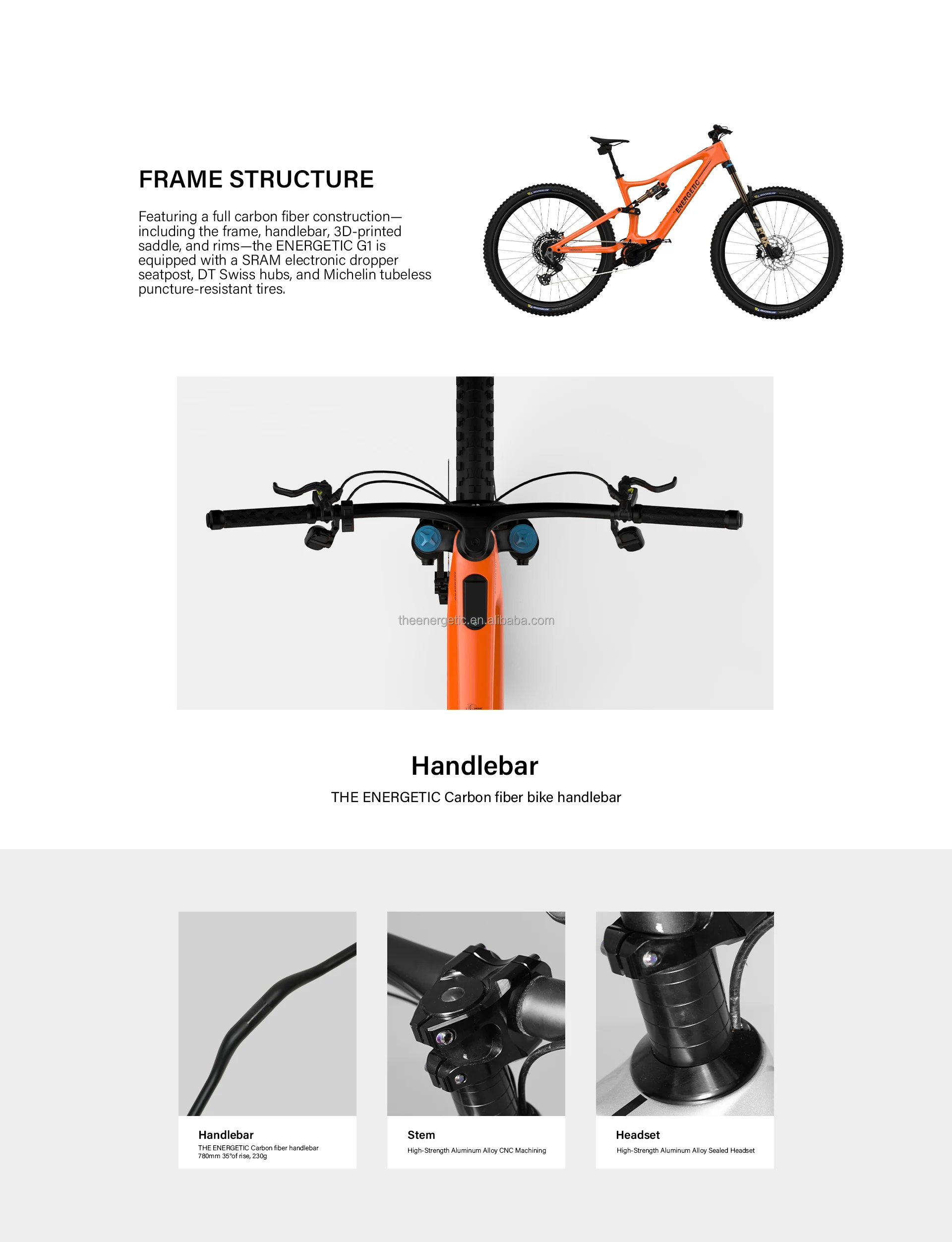 Electric Mountain Bike Full Suspension Carbon Lightweight 350W FOX ...