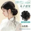 Bamboo hairpin bun hairstyle [Natural Black] - Hairpin included