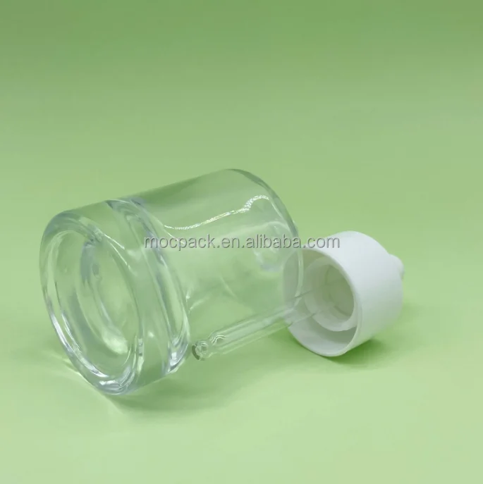 product high quality thick wall round 30ml 50ml glass dropper bottle cosmetic serum essence dropper bottle-28