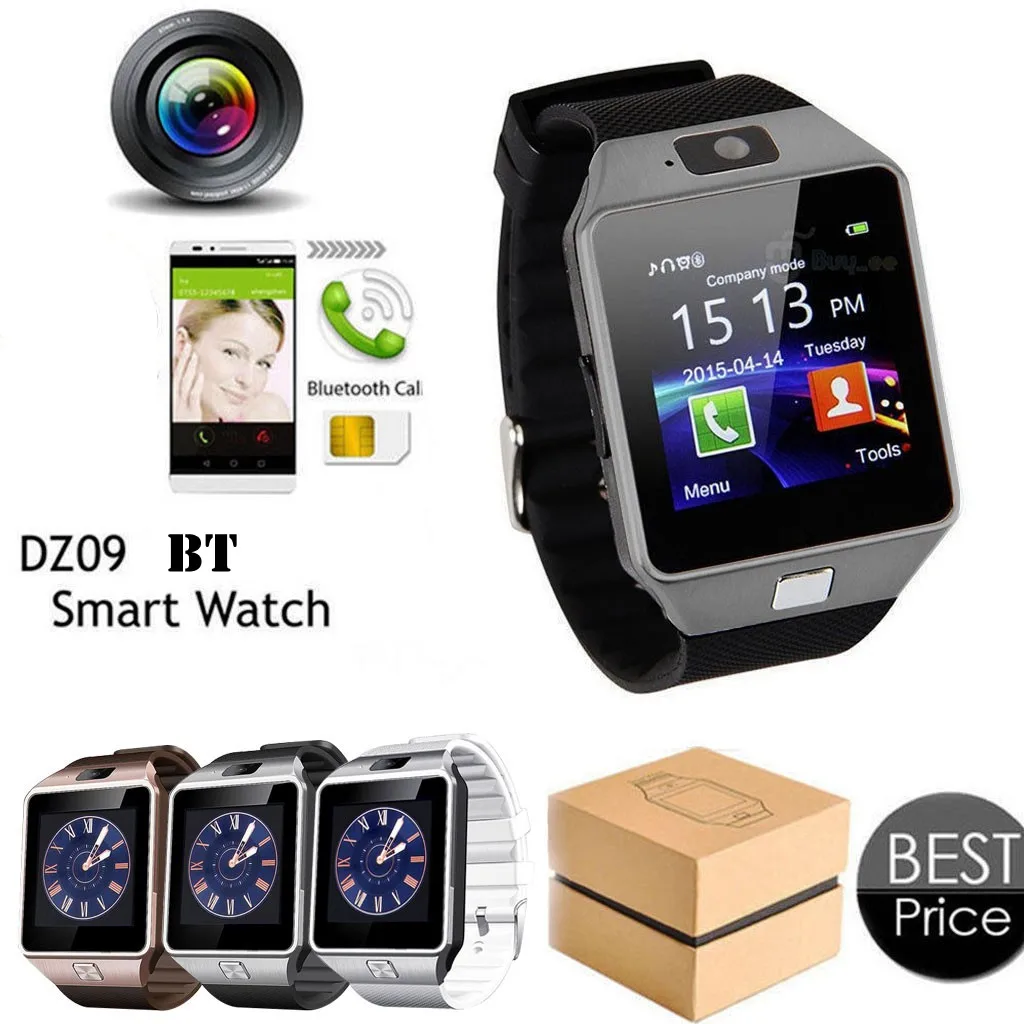 Smart Watch DZ09 Digital Phone Camera Sim TF Card Sport Touch Screen Waterproof Fitness Tracker Reloj Wristwatch