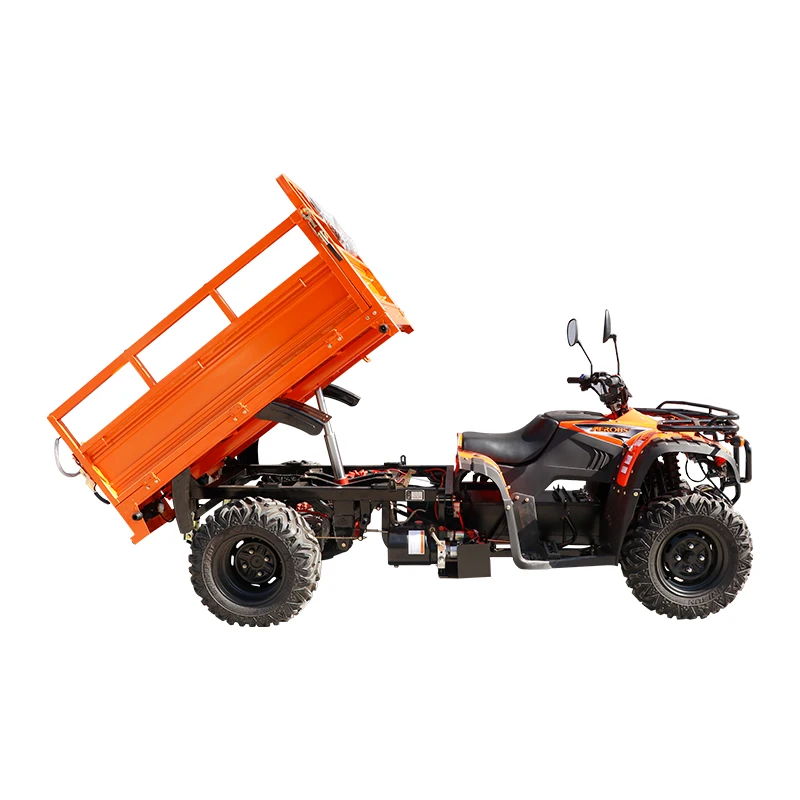 Adult Off-Road 4x4 ATV with 250cc-350cc Cargo Trailer 72V Electric Motorcycles for Agriculture Lithium Battery"