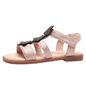 Flat Casual Girls' Sports Sandal With T Buckles for Kids' Casual Shoes With Wear Resistant Platform Girls' Sandals