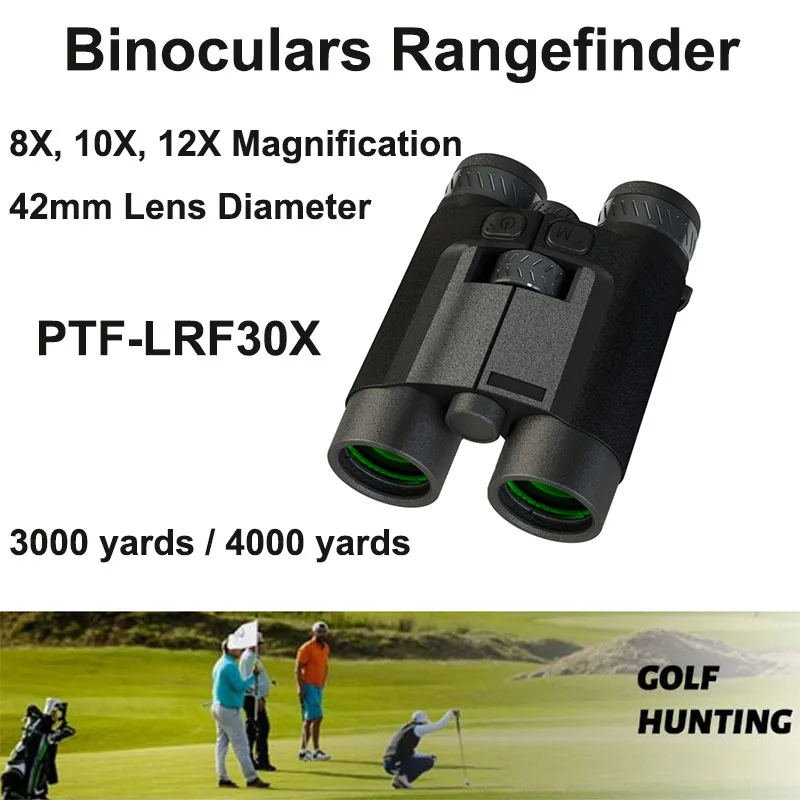 China Rangefinder Binoculars 10x42 IPX6 Shell 3000 Yards Long Distance Laser 3km Binoculars Built Rangefinder for Tree