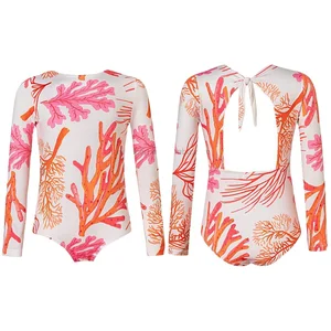 Baby Beach Wear Girls Swimwear High Quality Kids Swimwear Long Sleeve Children Swimwear