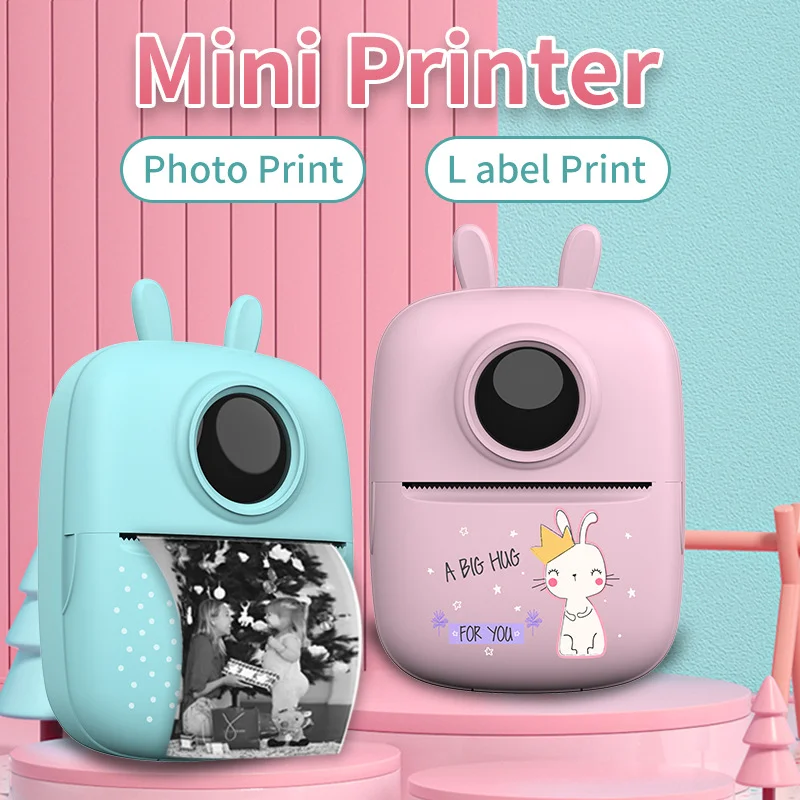 D7 Pocket Mini Printer Portable Bluetooth Thermal Printer Mobile Wireless Label Receipt Sticker Photo Printer