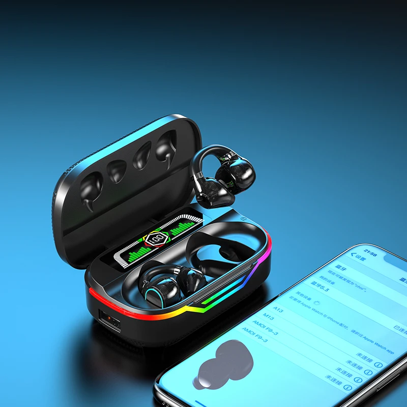 専用 tws TWS Wireless Earbuds with RGB LED Display for Gaming & OEM