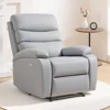 Sillón reclinable eléctrico básico gris claro con puerto USB