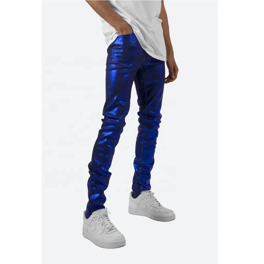 Diznew производитель одежды Индивидуальные синие узкие джинсы для мужчин хип-хоп