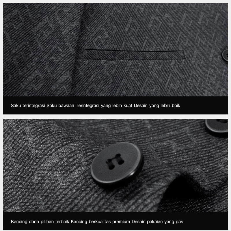 2024 Spring and Autumn business casual jacket slim-fit Anti-wrinkle flat collar custom mens suit details