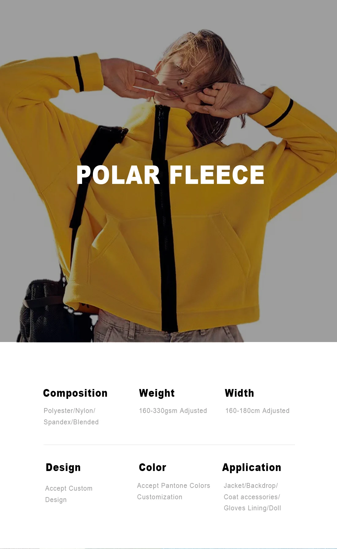 High Quality 100 Polyester Polar Fleece Fabric Australia Two Side