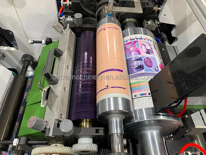 Flexographic Sticker Label Printer Labels Logo Die Cutting UV Dryer ...