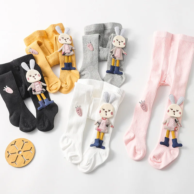 3 Paires/lot Printemps Automne Nouveau-né Bébé Colle Anti-dérapant Solide Chaussettes De Sol Mignon Dessin Animé Antidérapant Mi-tube Coton Bas Garçon Filles