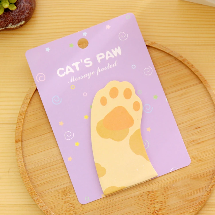 Custom Die Cut Paper Memo Pad Stationary Customized Design Footprint Shaped Post Sticky Note