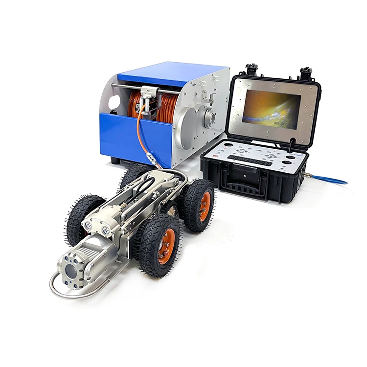 Factory Direct Sale Electric Lifting 60m CCTV Culvert Sewer Pipe Inspection Crawler Robot Camera Price