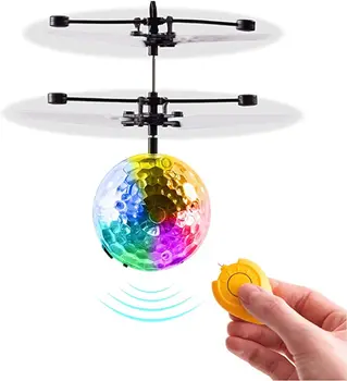 Wholesale Light Mini Crystal Ball Flying Toys Plastic Drone Plaything Helicopter Aircraft Magic Ball Remote Toys