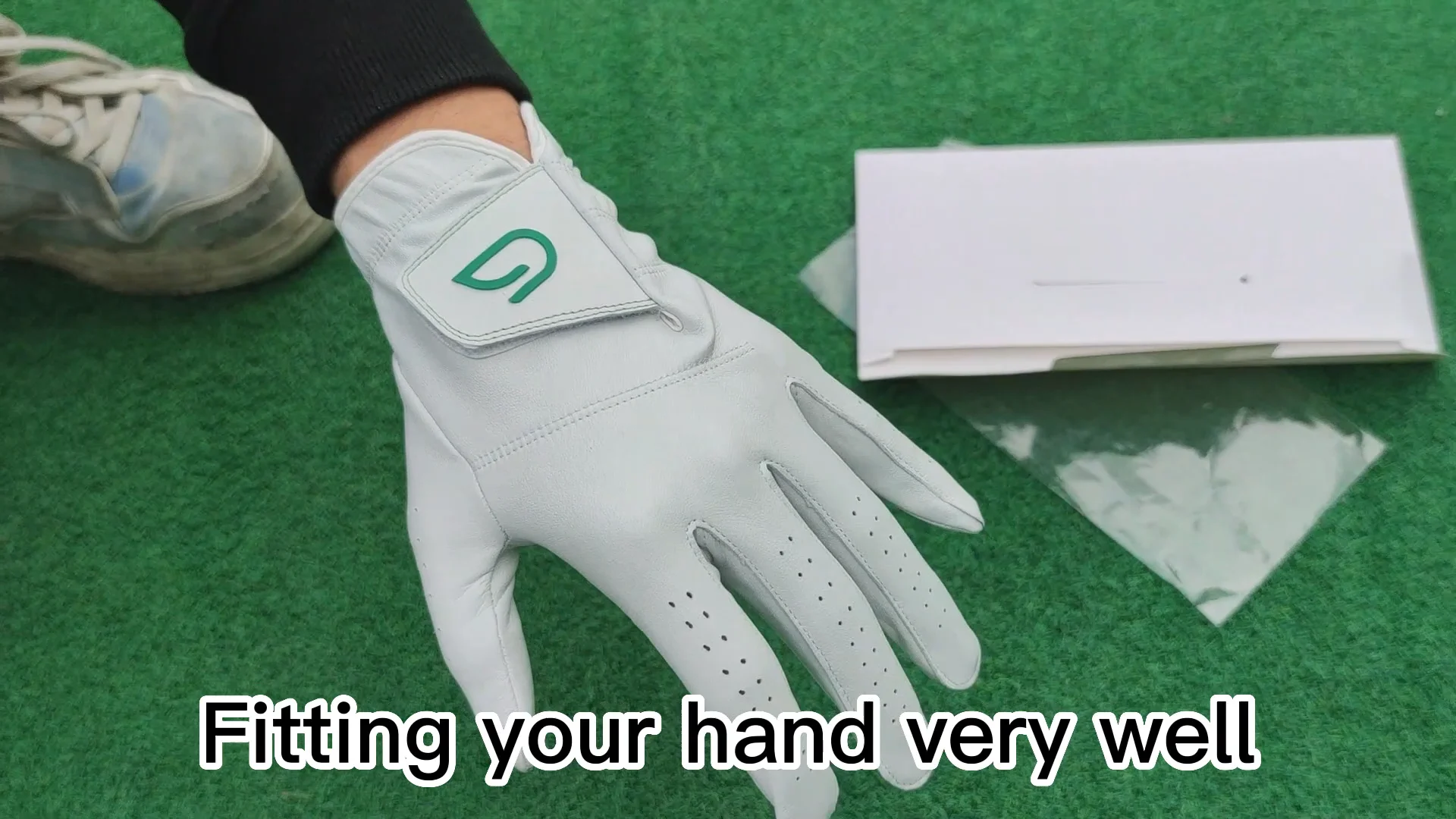Yopral Custom Size Color Golf Spandex Cabretta Leather Gloves With