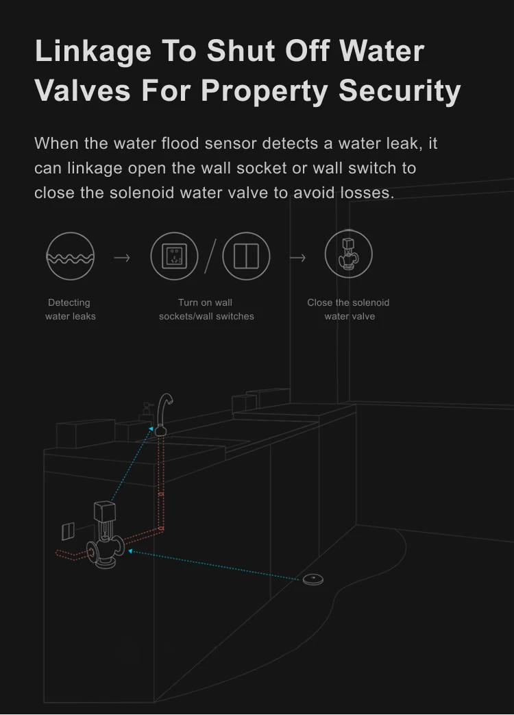 DUSUN smart Home Security IP66 Waterproof Water Leakage Sensor for Smart Apartment