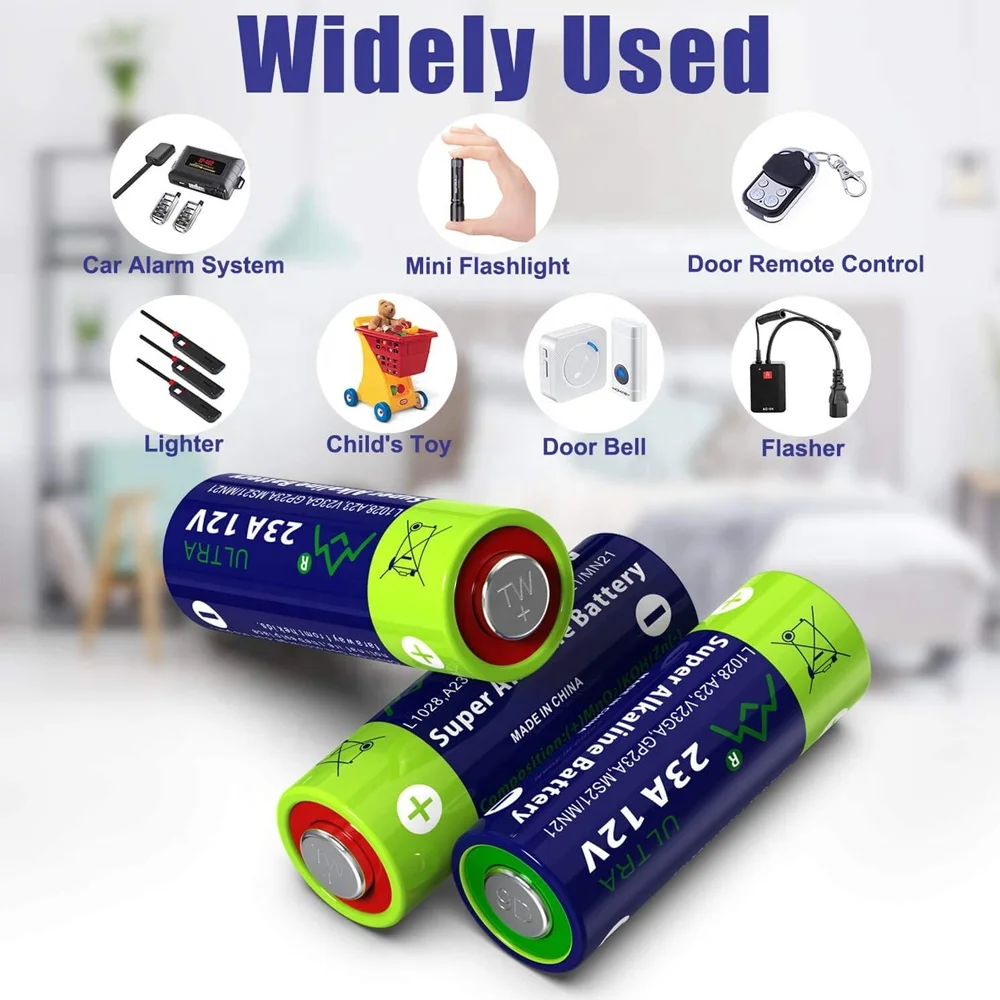 TIDEWIN 23A 12V Alkaline Battery A23 L1028 MN21 LR23A 23AE V23GA A23S GP23A 12 Volt Cell for Remote Control Doorbell
