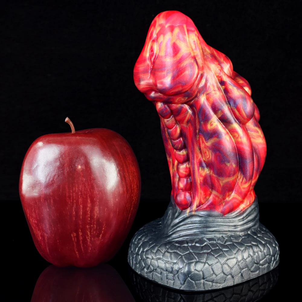 NNSX Newest Curve Scales Short Anal Plug Dragon Dildo with Suction Cup Thick Conical Head Erotic 18+ Sex Toy for Women