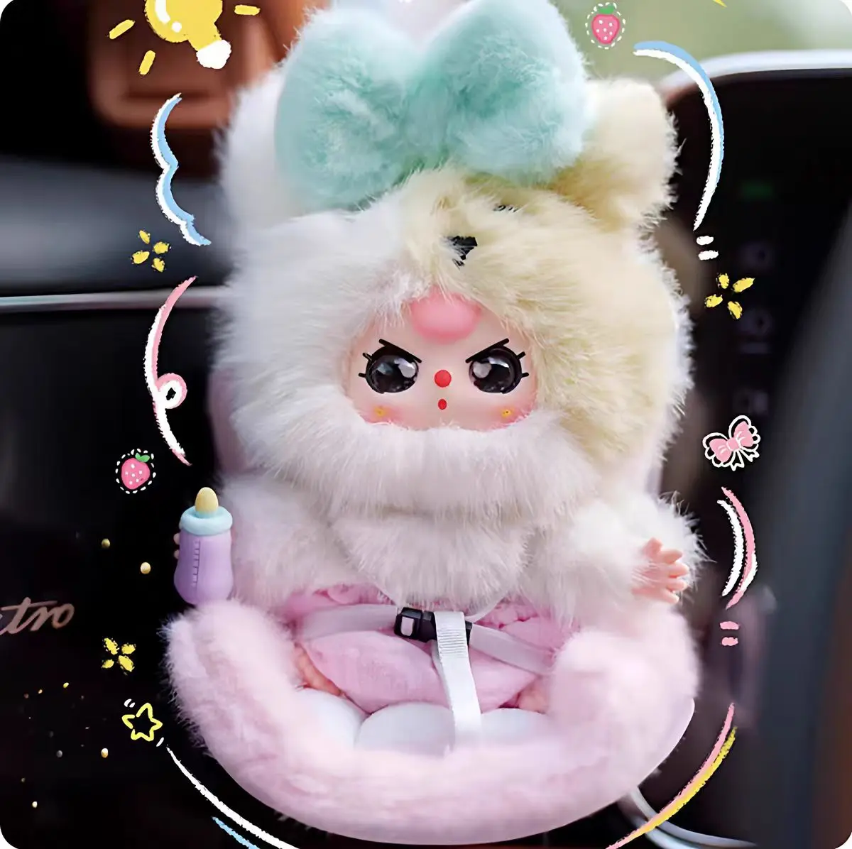 Wholesale Baby Three Vehicle-Mounted Baby Blind Box Vinyl Plush Dolls