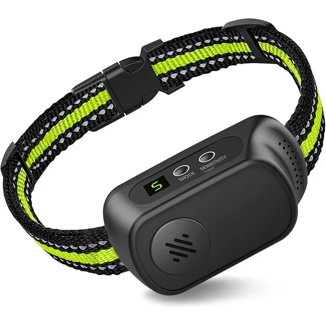 Ultrasonic Anti-Barking Smart Dog Training Device Rechargeable Electric Shock Collar Automatic Bark Control Electronic Plastic