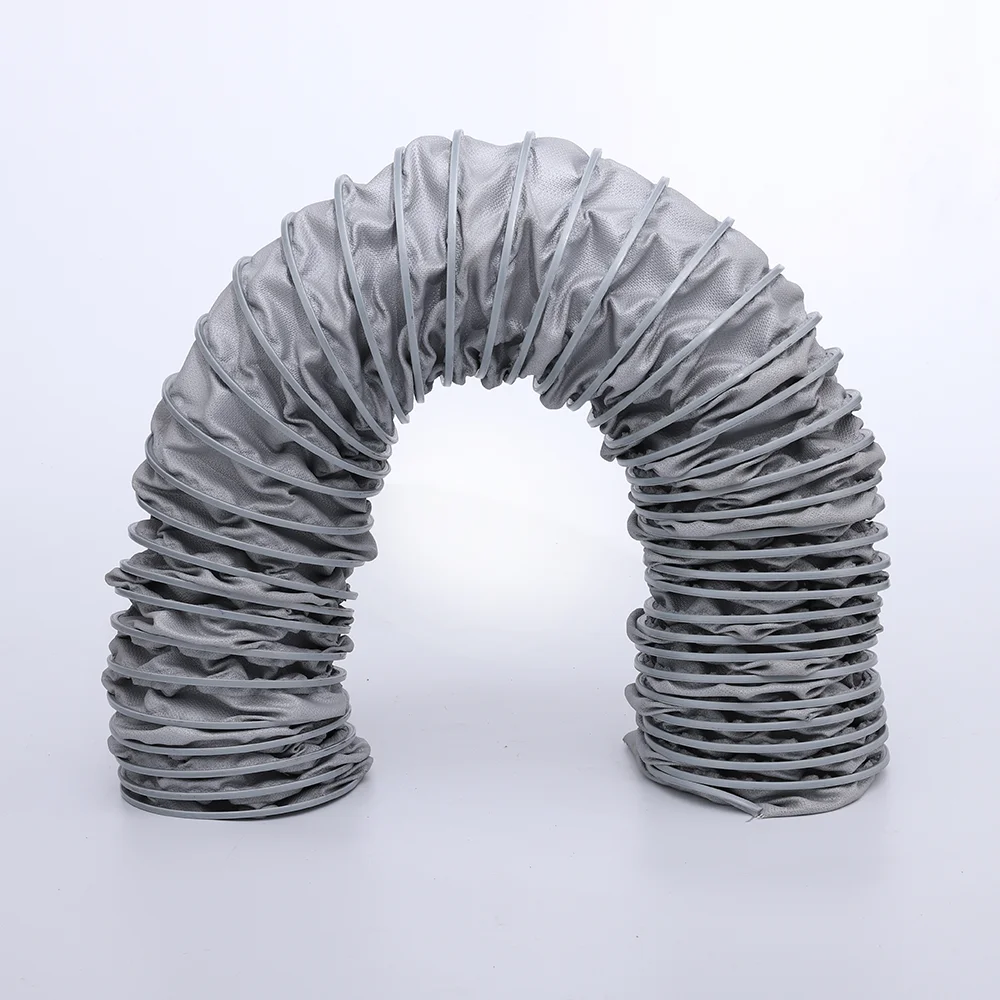 9inch225mm Flexible Duct Temperature Super Light Adjustable Resistant  Silicone Cloth Ventilation Air Duct Hose Pipe 10m, image size:1000x1000