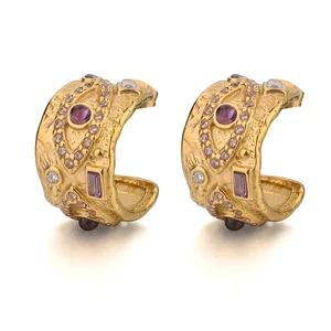 Antique Style Bulk Wholesale Protective Jewelry for Men & Women Vintage Evil Eye Stud Retro Earrings