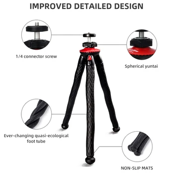 Portable Flexible Octopus Stand for Smartphone Dslr Vlog Tripod for Gopros Camera Cellphone 2 in 1 Tripod Stand detail image
