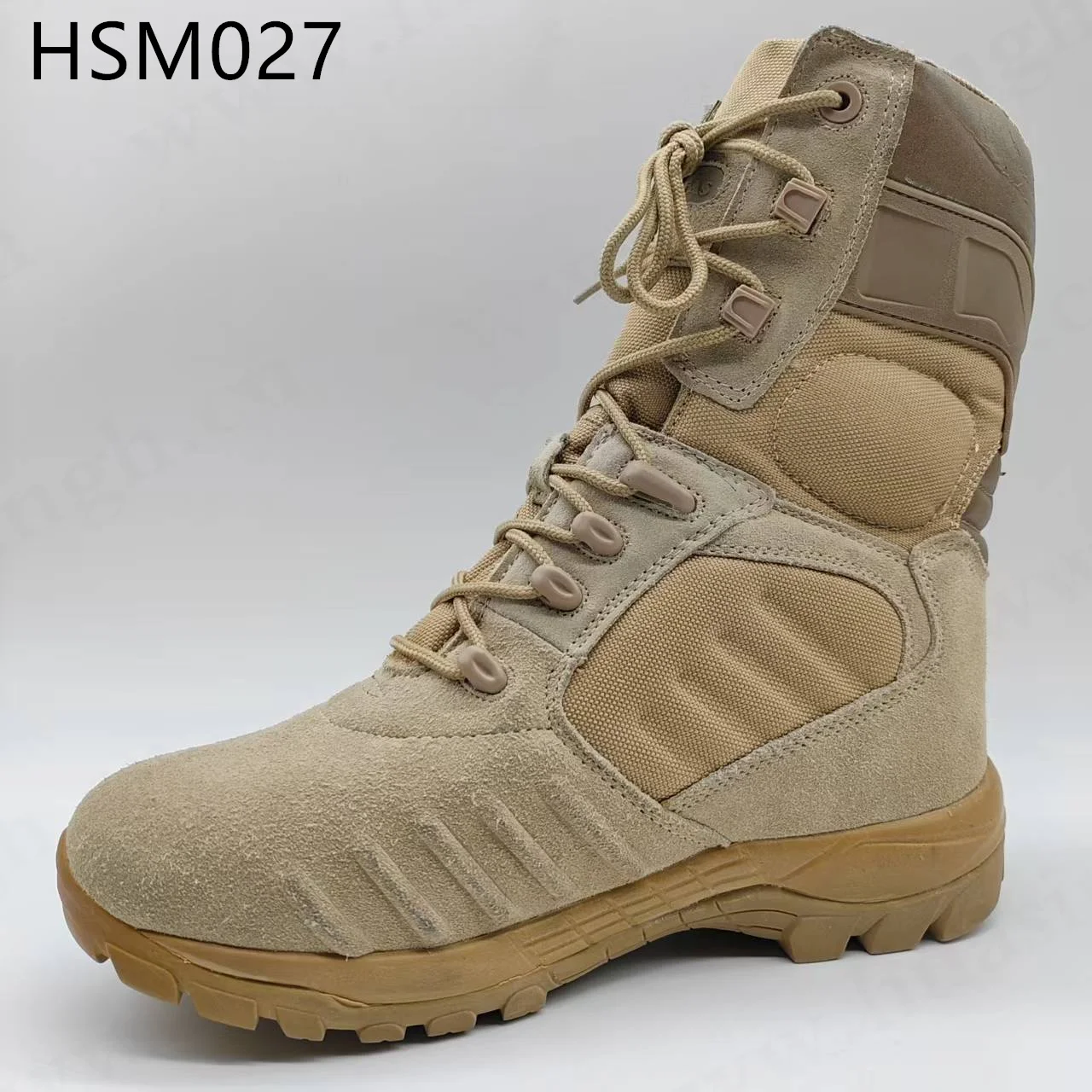 HY, Stivali da combattimento maschili per allenamento quotidiano, antistrappo, in pelle scamosciata naturale, ammortizzati, suola in PU+gomma, scarpe da deserto in vendita HSM027