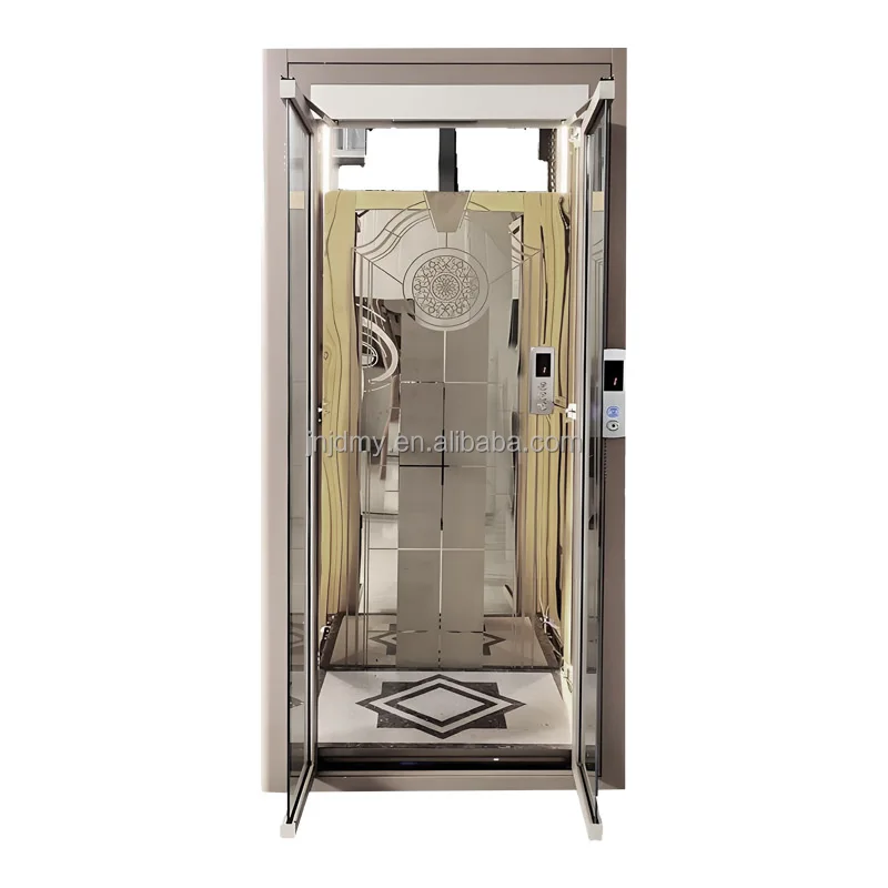 Lift Residential Panoramic Glass Elevator Round Automatic Door Hydraulic Home Elevator Villa Elevator