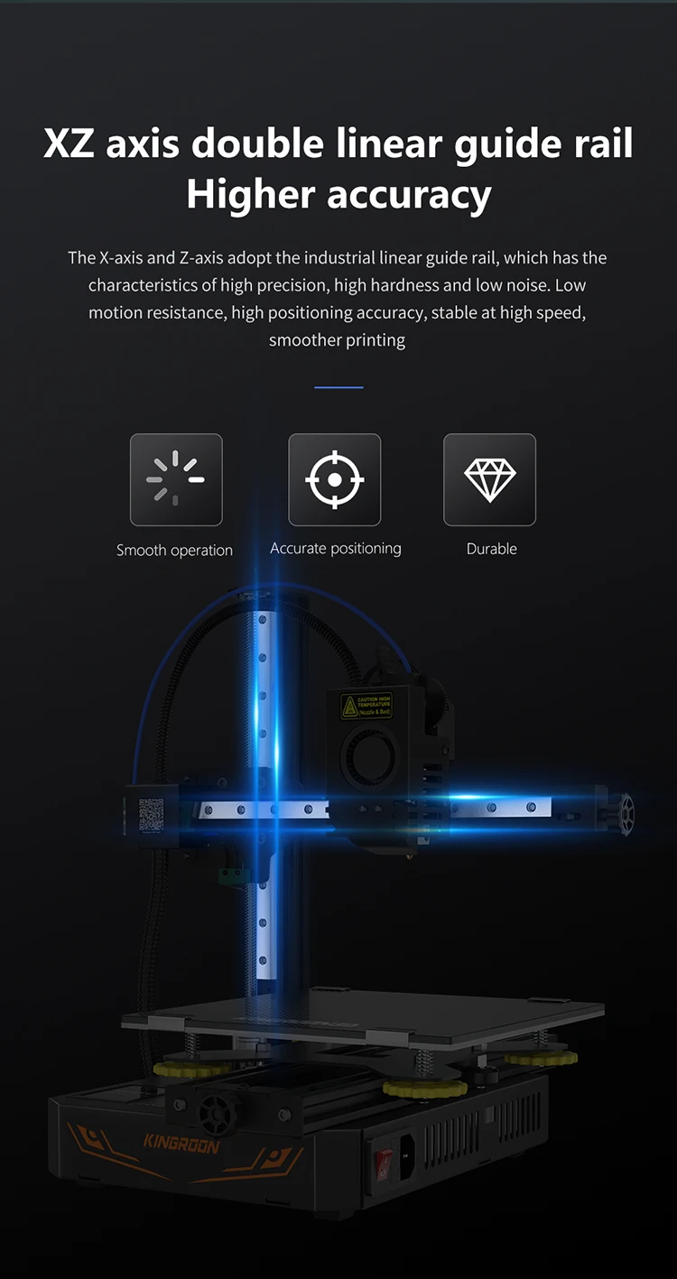 Kingroon Kp3-pro Diy Fdm 3d Printer High Precision Resume Printing ...