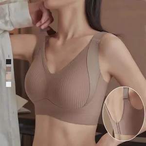 Women Beautiful Back Bra Adjustable Breathable Sports Bra Big Size Seamless Push up Bras Sexy Female Lingerie M-3XL