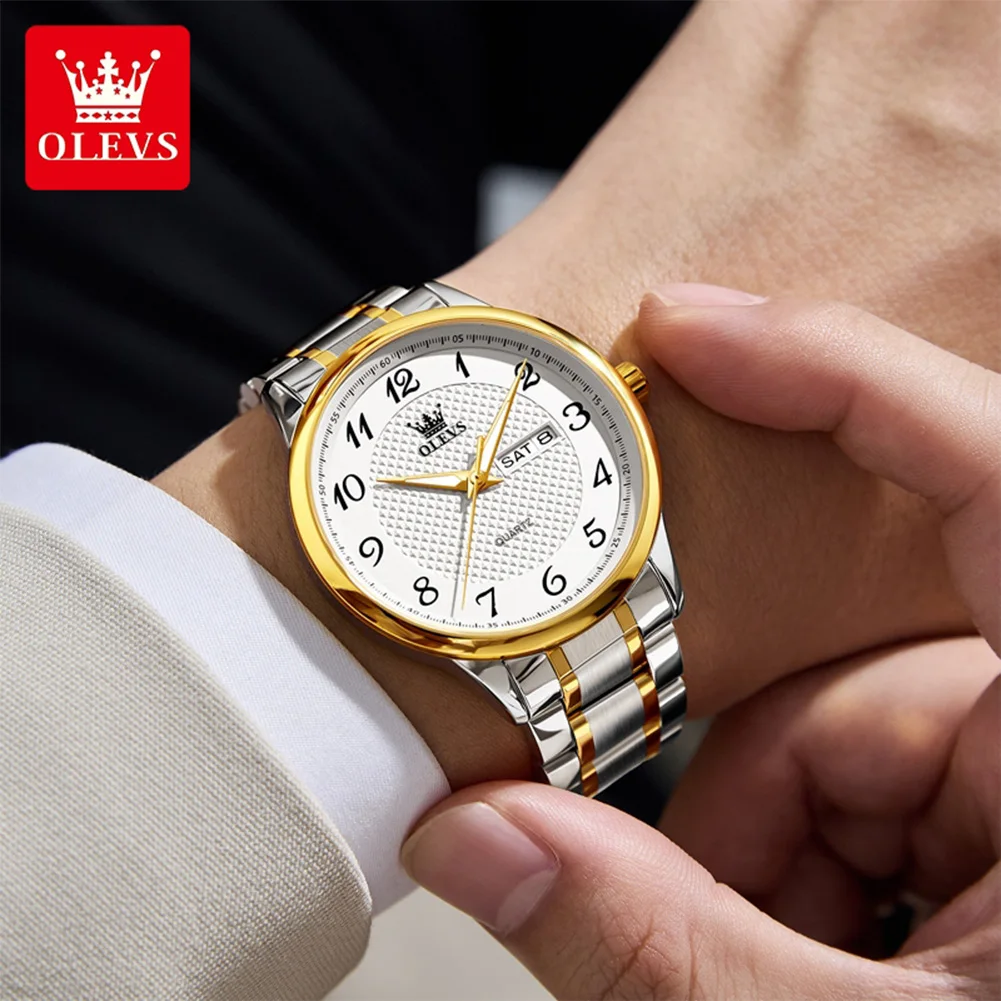 OLEVS 5667 Luxury Men's Stainless Steel Watch